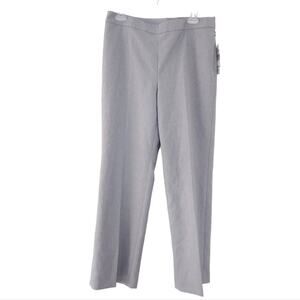 NEW Le Suit Pants Gray Trousers 8P Petite Dress Pants Neutral for Work Office